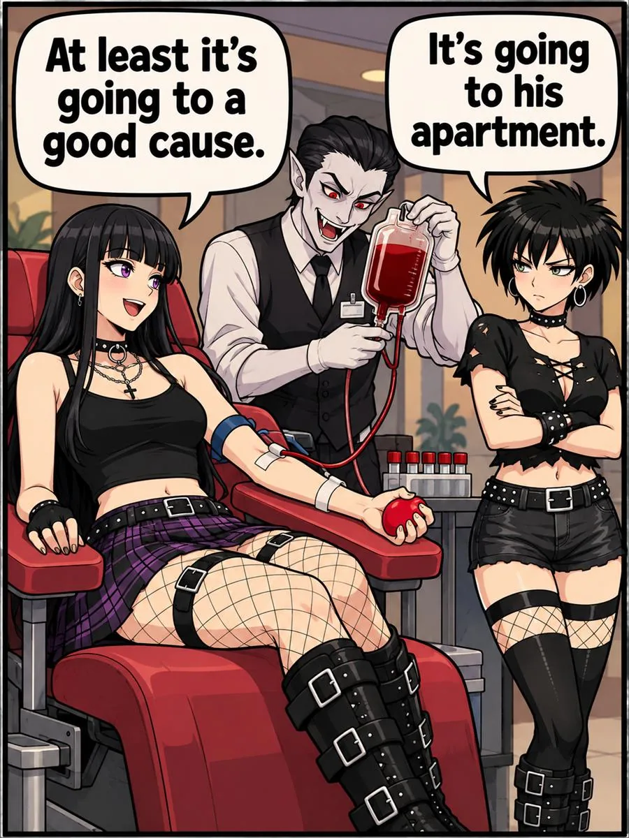 Mall Goth Massacre blood drive comic