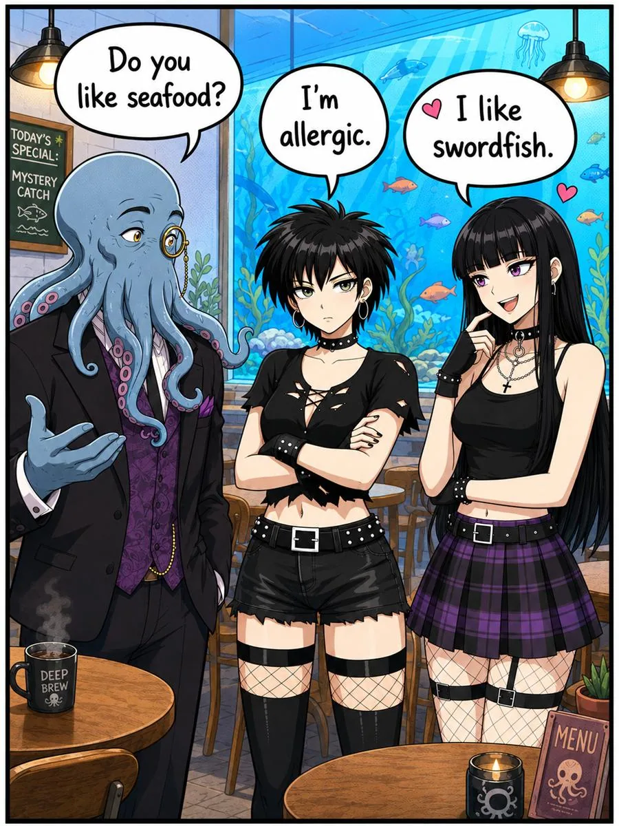 Mall Goth Massacre seafood comic